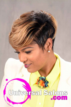 Short Hairstyle with Tapered Sides and Color from Tasha Hull (2)