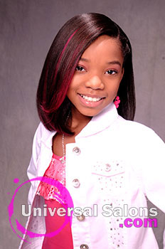A Young Girl's "Pretty in Pink" Spunky Hairstyle from Shakia Allen