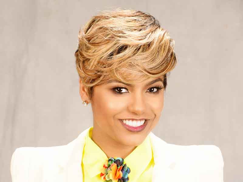 short blonde hairstyle for black women