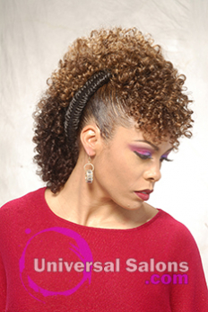 Right Side Curly Mohawk Hairstyle with Twists from Shae Thompson