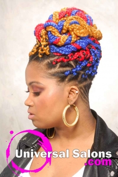 Bold Multi-Colored Box Braids Hairstyle from Shae Thompson (3)