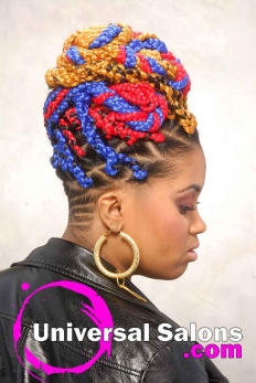 Bold Multi-Colored Box Braids Hairstyle from Shae Thompson (4)