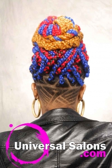 Bold Multi-Colored Box Braids Hairstyle from Shae Thompson (5)