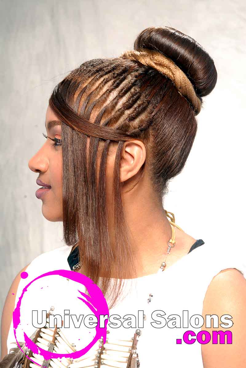 Flirty Buns with Bangs Hairstyle from Pamela Webster (2)