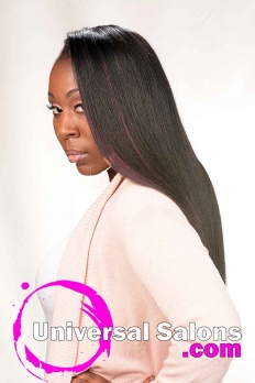 Long Sew In Hairstyle with Hair Color from Denise Granberry (3)