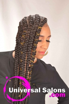 Long Sideway Sassy Braids Hairstyle from Amber McClain (3)