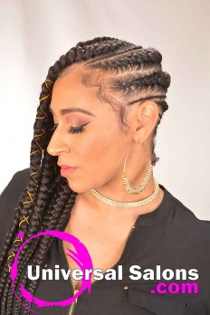 Long Sideway Sassy Braids Hairstyle from Amber McClain (5)