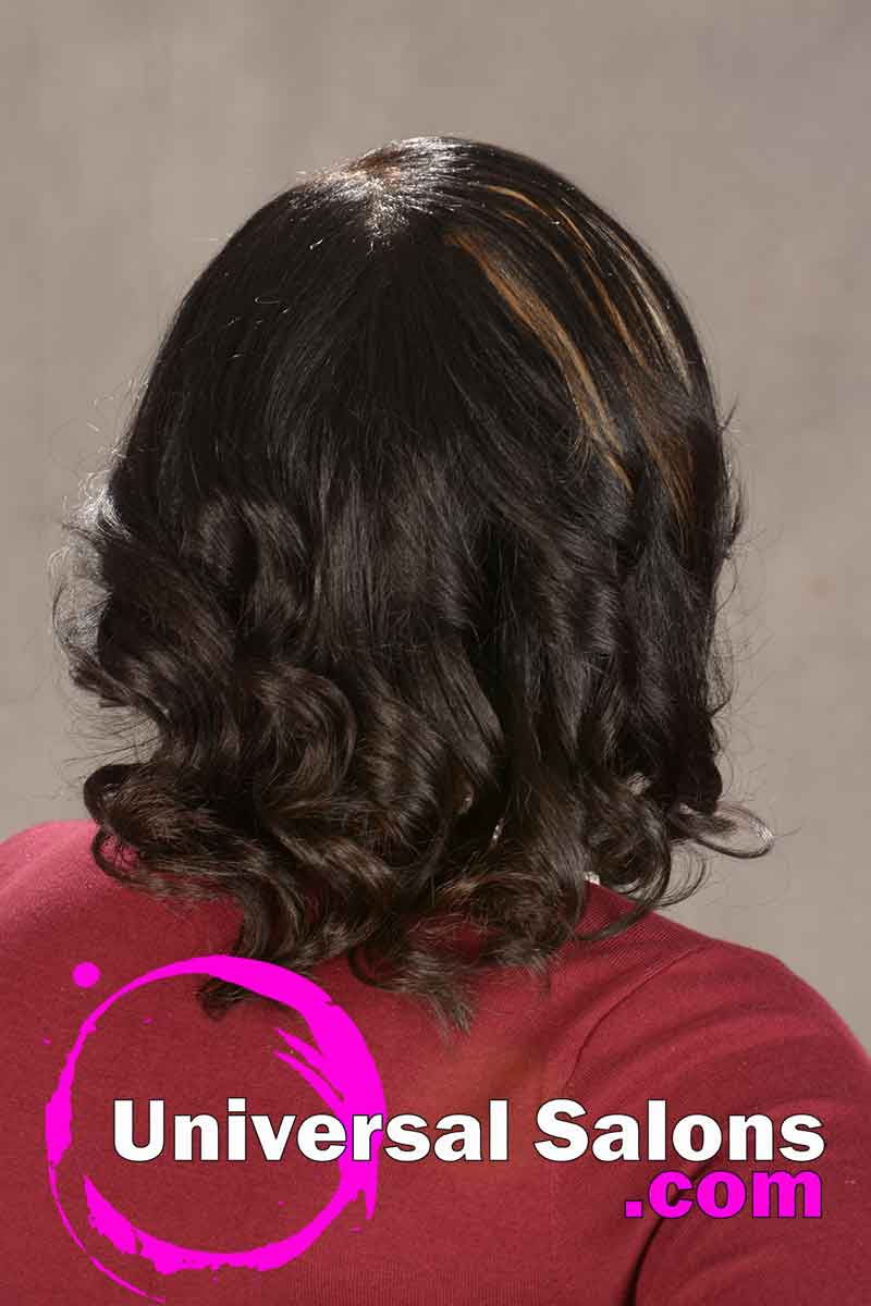 Natural Flat Ironed Hairstyle with Color from Ashley Tolbert (5)