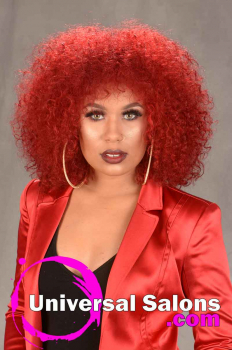 Natural Hairstyle with Red Hair Color from Sakeyta Roberts (1)
