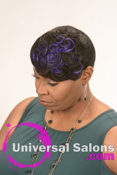 Short Hairstyle with Cobalt Blue Highlights from Kenya Young (4)