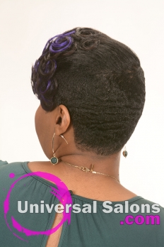 Short Hairstyle with Cobalt Blue Highlights from Kenya Young (5)