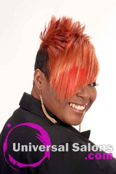 Short Hairstyle with Copper Hair Color from Kenya Young (2)