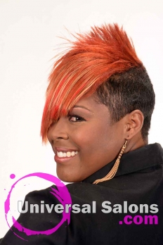 Short Hairstyle with Copper Hair Color from Kenya Young (3)