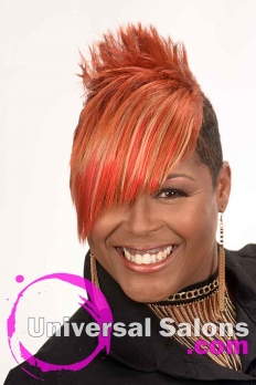 Short Hairstyle with Copper Hair Color from Kenya Young (5)