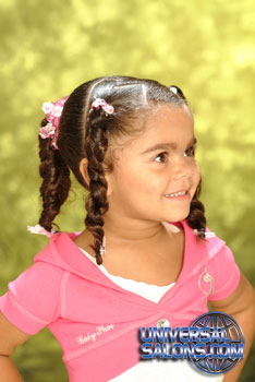Right View: Pigtail Braids Black Hairstyles for Little Girls
