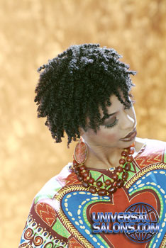 Short Afro-Centric Hairstyle with Tight Curls from Erma Stephens