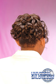 Back View: Curled Updo Black Hairstyles for Little Girls