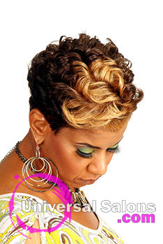 Nancy Hamilton's crazy Curls Black Hairstyles with Hair Color