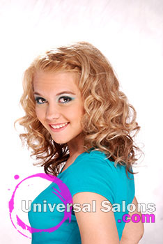 Blond Barbie Medium Hairstyle with Curls and a Braid from Brittney Branch