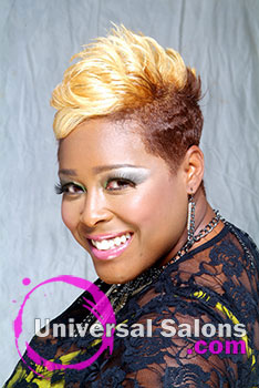 Short Hairstyle with Two Toned Hair Color from Kenya Young