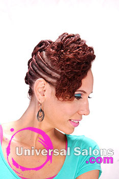 Natural Twist Updo with Hair Color from Katrina Mack