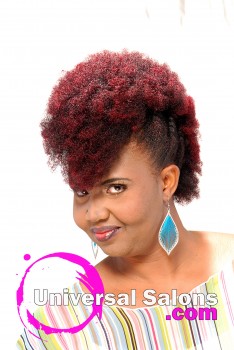 Natural Mohawk with Plumb Ombre Color from Kenya Young