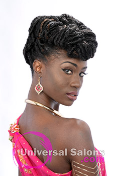 All Locked Up Faux Locs Updo Hairstyle from Deirdre Clay