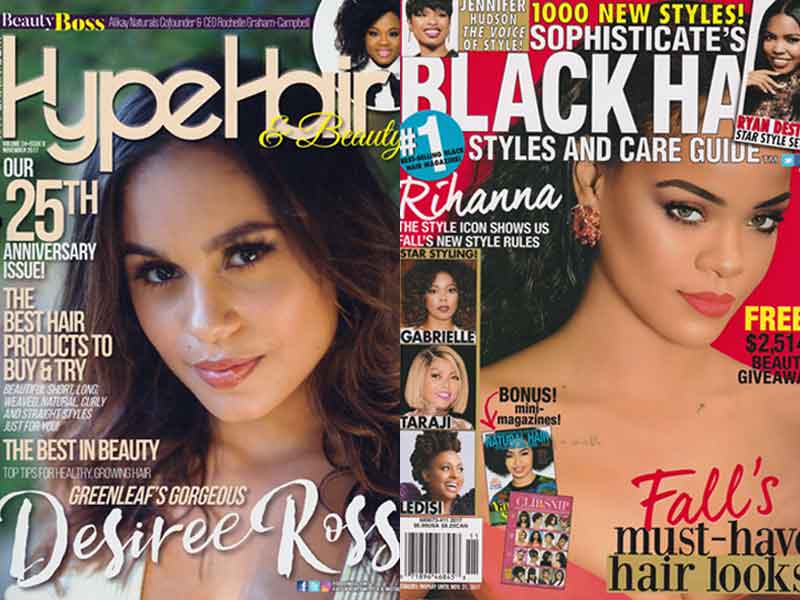 Hype Hair and Black Hair Sophisticate Magazines