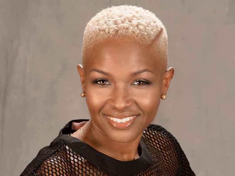 short hairstyle with blonde hair color from Montrose Whitaker