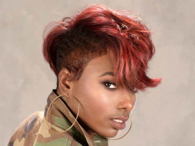 Short Hairstyle for Black Women with Color