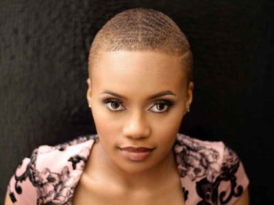 Short Hairstyle for Black Women with Tapered Sides from T-Rock