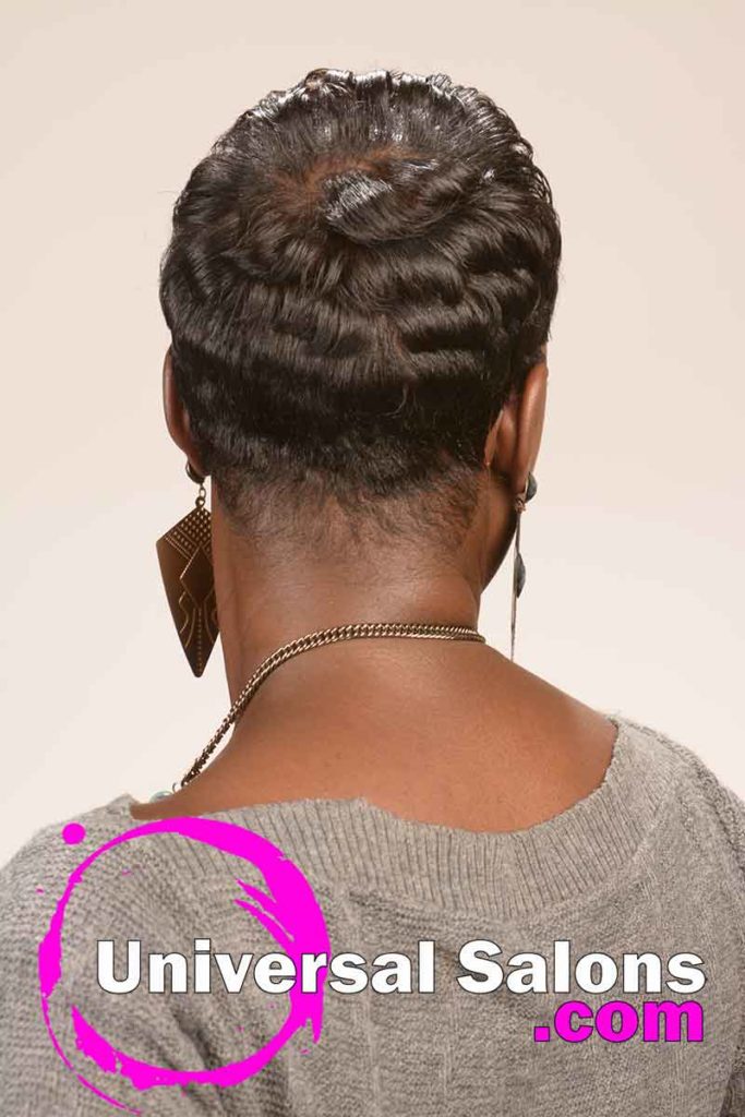 Back: Short Curly Hairstyle for Black Women