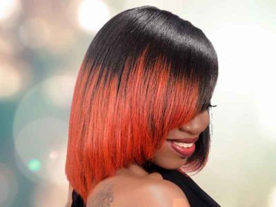 Bob Hairstyle with Fire Red Hair Color