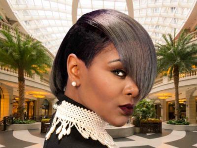 Short Hairstyle for Black Women with Grey Hair Color