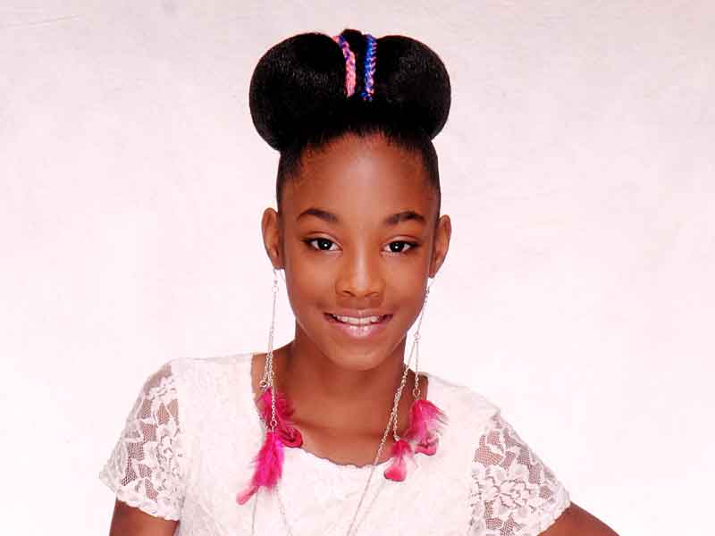 Chidren’s Updo Hairstyle with Twisties