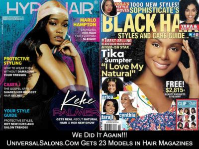 UniversalSalons.Com Gets 23 Models in Hair Magazines