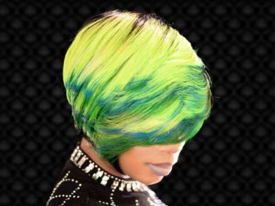 Bold Lime Quick Weave Hairstyle from Constance Purnell in Columbia, SC