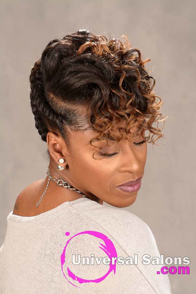 Natural Hairstyle with Braids and Twists from Sess Cannon
