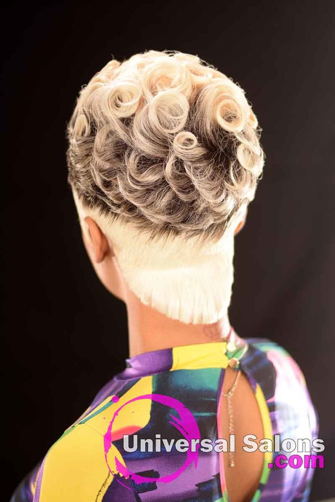 Back: Pin Curls Hairstyle for Black Women by Marquita Briggs in Columbia, SC
