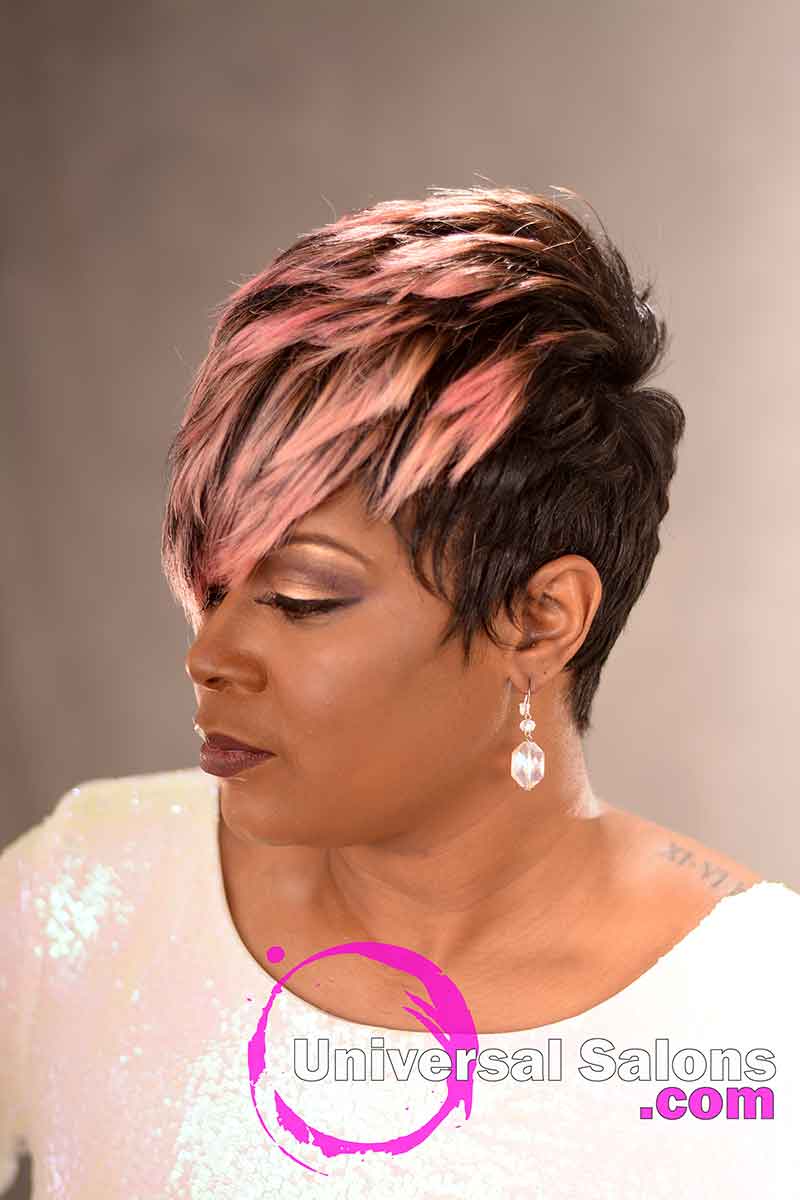Left View: Fierce Pixie Hairstyle for Black Women from Yvette Alston in Columbia, SC