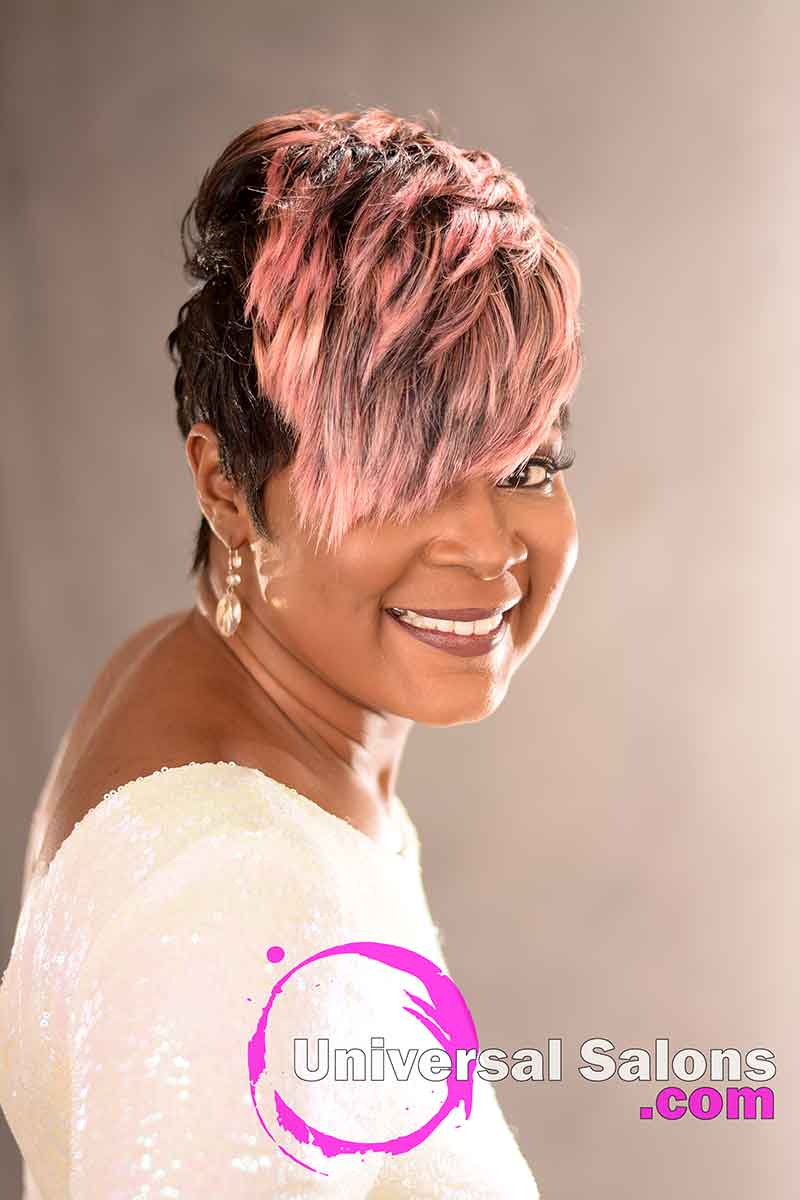 Left View: Fierce Pixie Hairstyle for Black Women from Yvette Alston in Columbia, SC