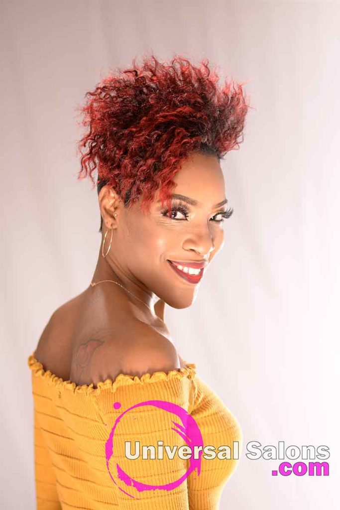 Right View: Hot Shaved Twist Out Hairstyle from Rasheeda Clark in Charleston, SC