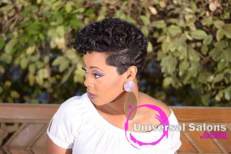 The Left Side of a Short Hairstyle for black Women from Ashlee Gradic in Charleston, SC