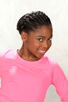 Right View: French Braids Black Hairstyle for Little Girls