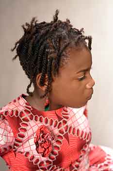 Left View: Short Twists for Kids Black Hairstyles for Little Girls