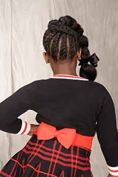 Back View: Thick Chunky Braids Black Hairstyles for Little Girls