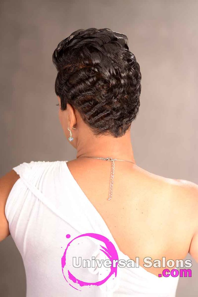 Short Curly Mohawk Hairstyle for Black Women