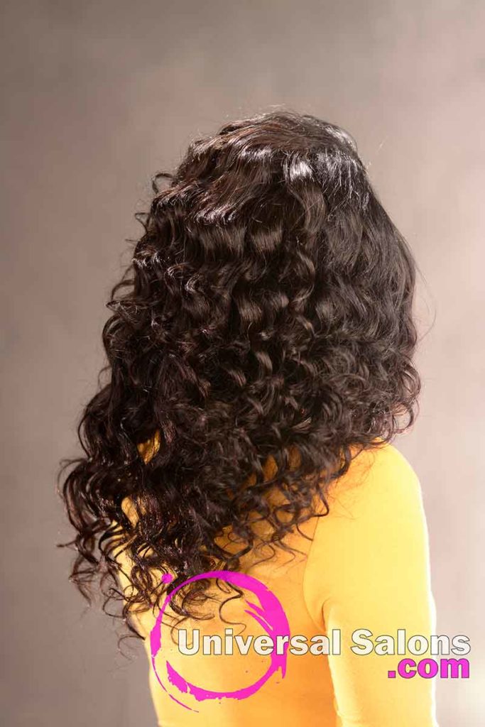 Back View of a Long Hairstyle for Black Women