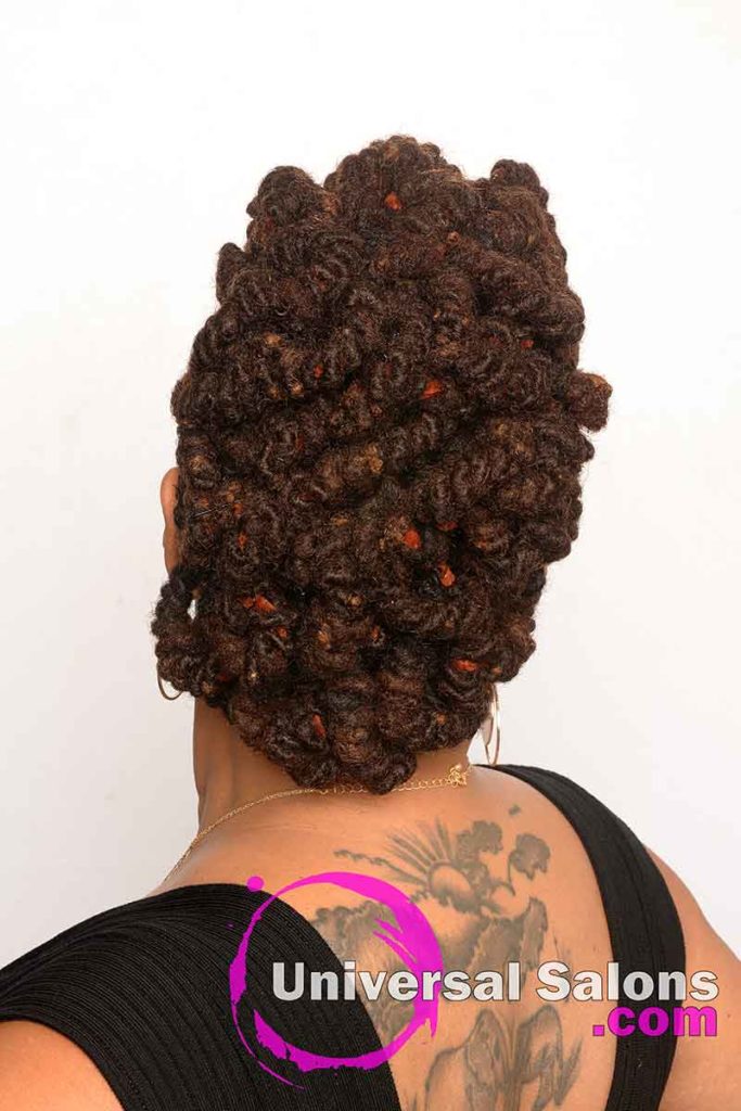 Back View of a Permanent Locs Hairstyle