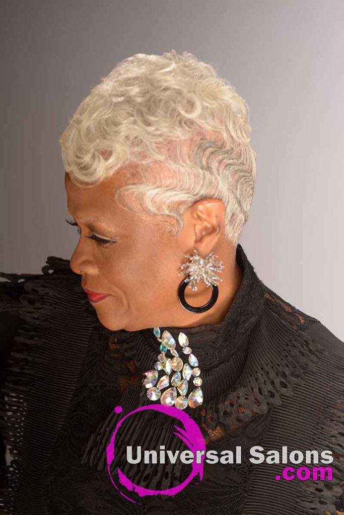 Silver Haircut With Finger Waves for Women Over 60